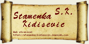 Stamenka Kidišević vizit kartica